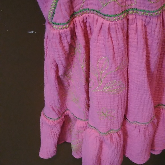 🩷 Girls Size 8 Pink Dress w/Flower ❇️ Embroidery 🩷 - Picture 3 of 7